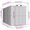 vidaXL Abri de jardin Marron clair 192x357x223 cm Acier galvanis&eacute;