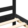 vidaXL Cadre de lit sans matelas noir bois de pin massif