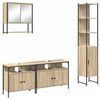 vidaXL Ensemble de mobilier de salle de bain 4 pc Ch&ecirc;ne Sonoma