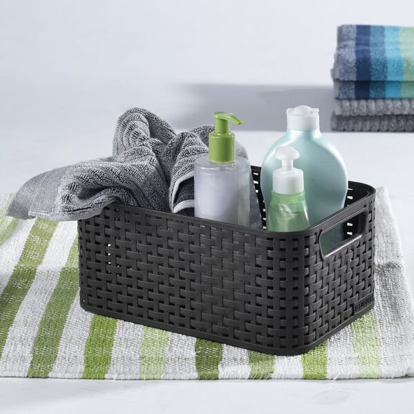 Curver Bo&icirc;tes de rangement Style avec couvercle 3 pcs S 6 L Anthracite
