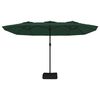 vidaXL Parasol &agrave; double t&ecirc;te vert 449x265 cm