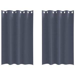 vidaXL Rideaux occultants avec anneaux 2 pc Anthracite 175 x 140 cm