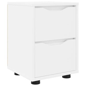 vidaXL Table de chevet Blanc 30,5 x 30 x 43 cm Bois d'ing&eacute;nierie