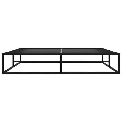 vidaXL Cadre de lit sans matelas noir métal 180x200 cm