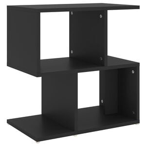 vidaXL Table de chevet noir 50x30x51,5 cm bois d'ing&eacute;nierie