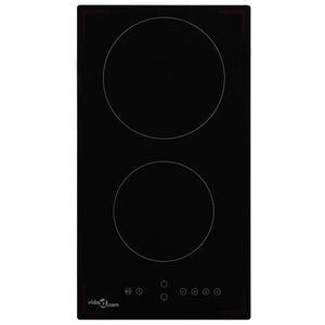 vidaXL Plaque de cuisson C&eacute;ramique 2 br&ucirc;leurs Contr&ocirc;le tactile 3000 W