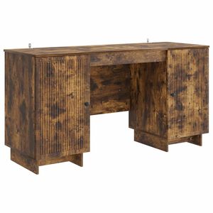 vidaXL Bureau Ch&ecirc;ne fum&eacute; Bois d'ing&eacute;nierie 142,5 x 50 x 75 cm