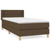 vidaXL Sommier &agrave; lattes de lit avec matelas Marron fonc&eacute; 90x200 cm