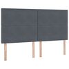vidaXL Lit avec des lumi&egrave;res &agrave; LED Gris fonc&eacute; 180 x 200 cm Velours