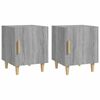 vidaXL Tables de chevet 2 pcs Sonoma gris Bois d'ing&eacute;nierie