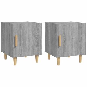 vidaXL Tables de chevet 2 pcs Sonoma gris Bois d'ing&eacute;nierie