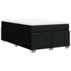 vidaXL Sommier &agrave; lattes de lit avec matelas noir 120x190 cm tissu