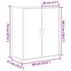 vidaXL Buffet 2 pcs Bois ancien 60 x 31 x 70 cm Bois d'ing&eacute;nierie
