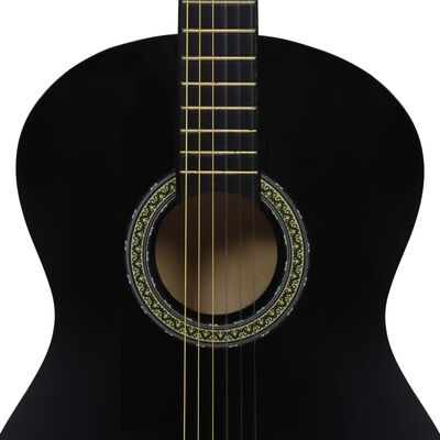 vidaXL Guitare classique avec sac pour débutants Noir 4/4 39"