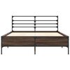 vidaXL Cadre de lit sans matelas ch&ecirc;ne marron 140x190 cm