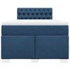 vidaXL Sommier &agrave; lattes de lit avec matelas Bleu 120x200 cm Tissu
