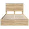 vidaXL Lit de Rangement Ch&ecirc;ne Sonoma 120 x 190 cm Bois d'ing&eacute;nierie