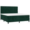 vidaXL Sommier &agrave; lattes de lit matelas et LED Vert fonc&eacute; 180x200 cm