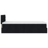 vidaXL Lit ottoman avec matelas noir 100x200 cm tissu