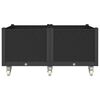 vidaXL Jardini&egrave;re &agrave; roulettes noir 100x80x54 cm PP