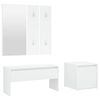vidaXL Ensemble de meubles de couloir Blanc Bois d'ing&eacute;nierie