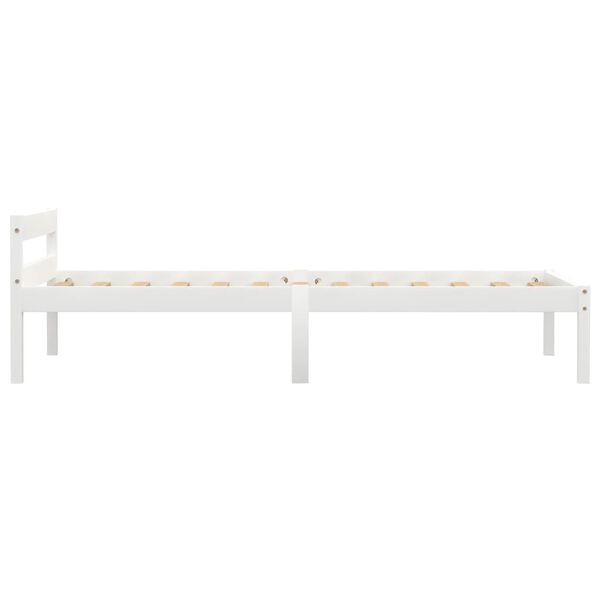 vidaXL Cadre de lit sans matelas blanc bois de pin massif 90x200 cm