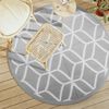 vidaXL Tapis d'ext&eacute;rieur ARAKIL gris &Oslash;160 cm PP