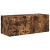 vidaXL Ensemble meuble TV 4 pcs Ch&ecirc;ne fum&eacute; Bois d'ing&eacute;nierie