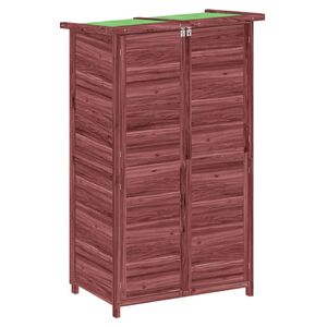 vidaXL Abri &agrave; outils de jardin moka 83x57x140 cm bois massif pin