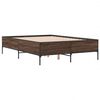 vidaXL Cadre de lit sans matelas ch&ecirc;ne marron 135x190 cm