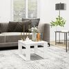 vidaXL Table d'appoint Blanc 50x50x35 cm Bois d&rsquo;ing&eacute;nierie