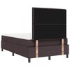 vidaXL Lit &agrave; ressorts avec matelas Marron fonc&eacute; 120 x 200 cm tissu