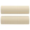 vidaXL Ensemble de canapés 3 pcs avec coussins crème tissu