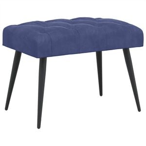vidaXL Banc avec capitonnage bouton Bleu police 60 x 40 x 45 cm