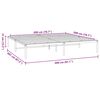 vidaXL Cadre de lit m&eacute;tal sans matelas noir 200x200 cm