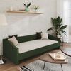vidaXL Lit avec &eacute;clairage USB Vert fonc&eacute; Tissu 90x200 cm