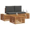 vidaXL Ensemble de canap&eacute;s d'ext&eacute;rieur 3 Pi&egrave;ce Naturel et Anthracite