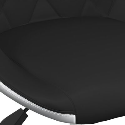 vidaXL Chaise pivotante de salle à manger Noir et blanc Similicuir