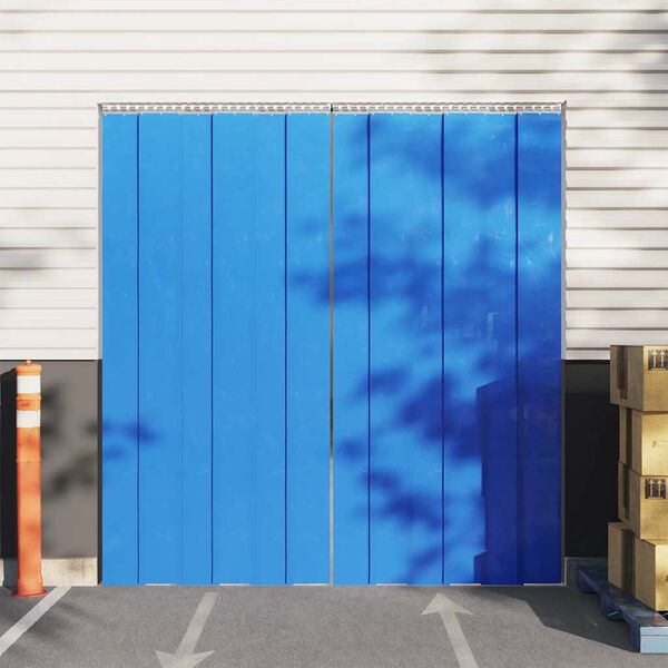 vidaXL Rideau de porte bleu 200 mmx1,6 mm 25 m PVC
