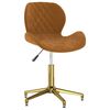 vidaXL Chaises pivotantes &agrave; manger lot de 2 marron velours