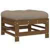 vidaXL Repose-pieds de jardin avec coussins lot de 2 marron miel