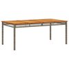 vidaXL Ensemble &agrave; manger de jardin et coussins 7 pcs gris rotin
