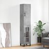 vidaXL Buffet haut Gris b&eacute;ton 34,5x34x180 cm Bois d'ing&eacute;nierie