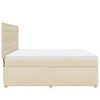 vidaXL Sommier &agrave; lattes de lit avec matelas Cr&egrave;me 180x200 cm Tissu