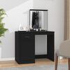vidaXL Coiffeuse avec miroir noir 90x50x132,5 cm bois d'ing&eacute;nierie
