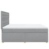 vidaXL Sommier &agrave; lattes de lit avec matelas Gris clair 180x200cm Tissu