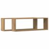 vidaXL &Eacute;tag&egrave;res Murales 2 pc Ch&ecirc;ne artisan 80 x 15 x 26 cm