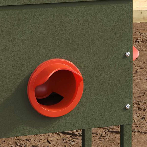 vidaXL Mangeoire pour poules Vert olive 41,5 x 20,5 x 33 cm