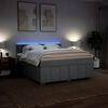 vidaXL Sommier &agrave; lattes de lit avec matelas Gris clair 180x200cm Tissu