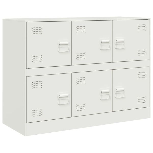 vidaXL Buffet blanc 99x39x73 cm acier